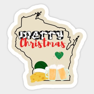 Merry Wisco Christmas Sticker